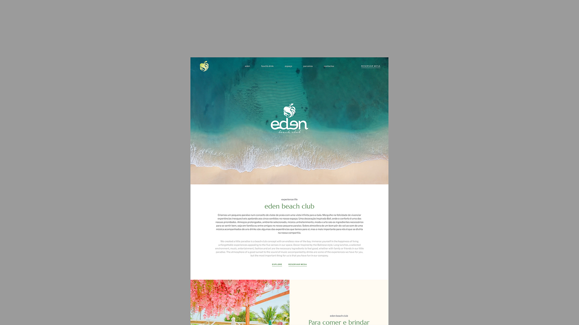Eden Beach Club - site