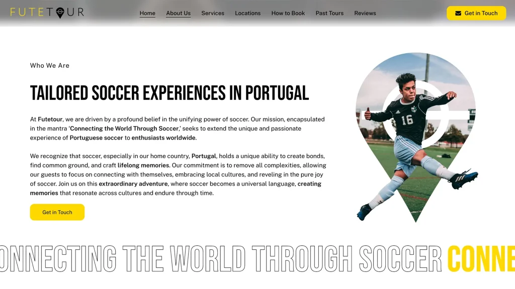 Futetour Website Development Home 2