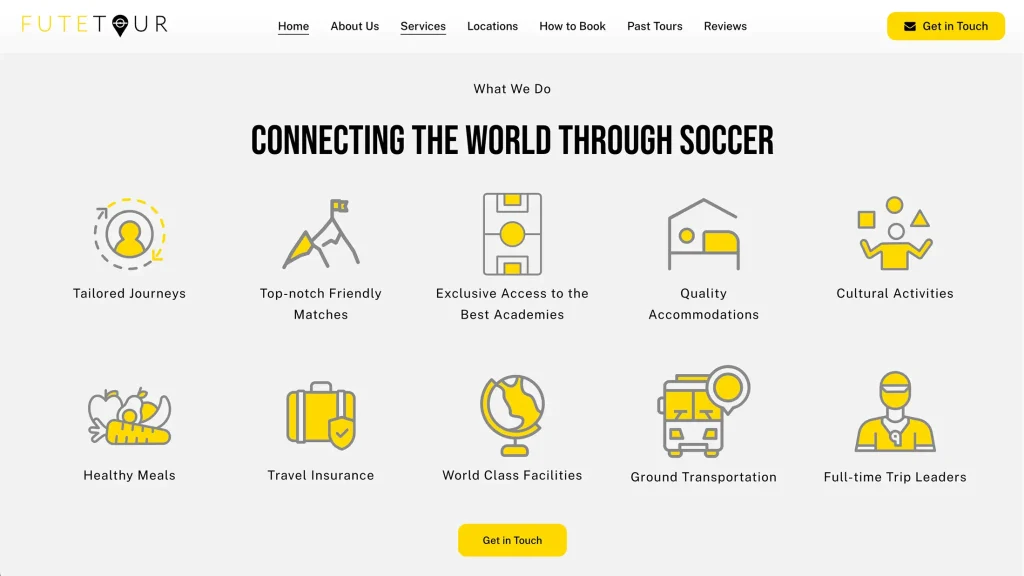 Futetour Website Development Home 3